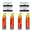 VEVOR Auto Repair Advertising Feather Flag Kit Swooper Flags and Poles 16.3 FT