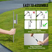 VEVOR Feather Flag Pole Kit 2 Packs Swooper Flag Pole 12.7 ft with Ground Stakes