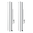 VEVOR Feather Flag Pole Kit 2 Packs Swooper Flag Pole 12.7 ft with Ground Stakes