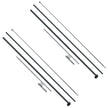 VEVOR Feather Flag Pole Kit 2 Packs Swooper Flag Pole 12.7 ft with Ground Stakes