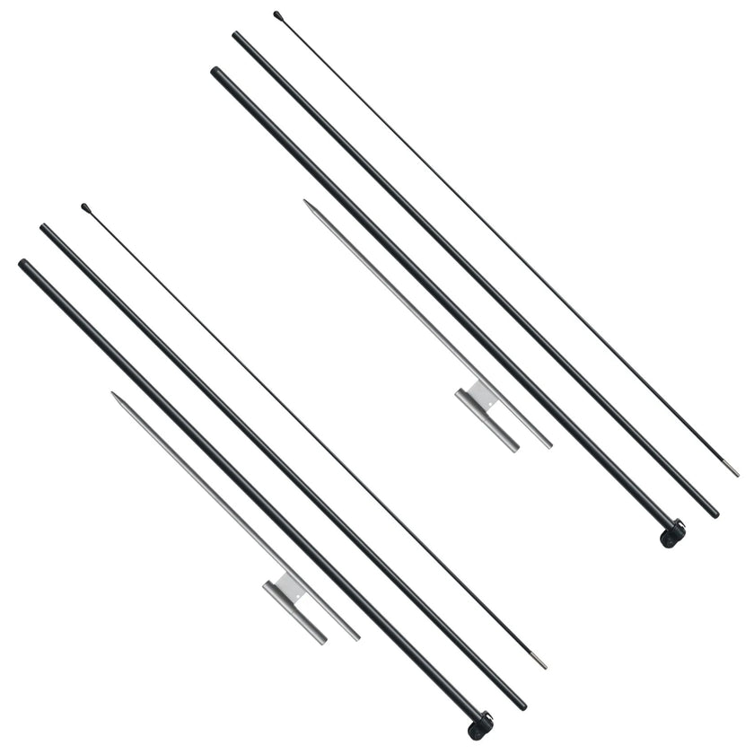 VEVOR Feather Flag Pole Kit 2 Packs Swooper Flag Pole 12.7 ft with Ground Stakes