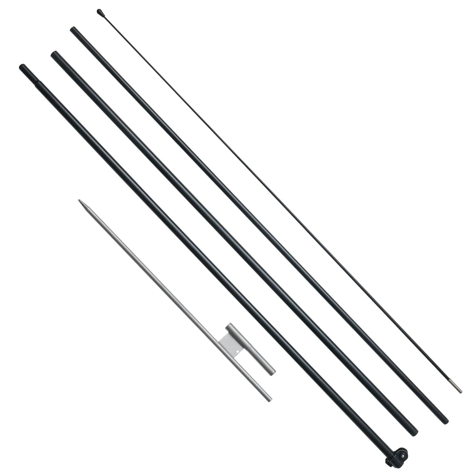 VEVOR Feather Flag Pole Kit Swooper Flag Pole Set 16.3 ft with A Ground Stake