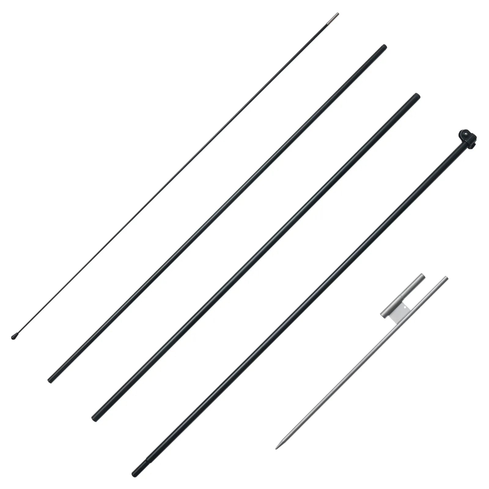 VEVOR Feather Flag Pole Kit Swooper Flag Pole Set 16.3 ft with A Ground Stake