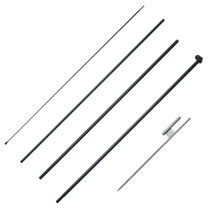VEVOR Feather Flag Pole Kit Swooper Flag Pole Set 16.3 ft with A Ground Stake