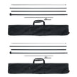 VEVOR Feather Flag Pole Kit 2 Packs Swooper Flag Pole 16.3 ft with Ground Stakes