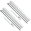 VEVOR Feather Flag Pole Kit 2 Packs Swooper Flag Pole 16.3 ft with Ground Stakes