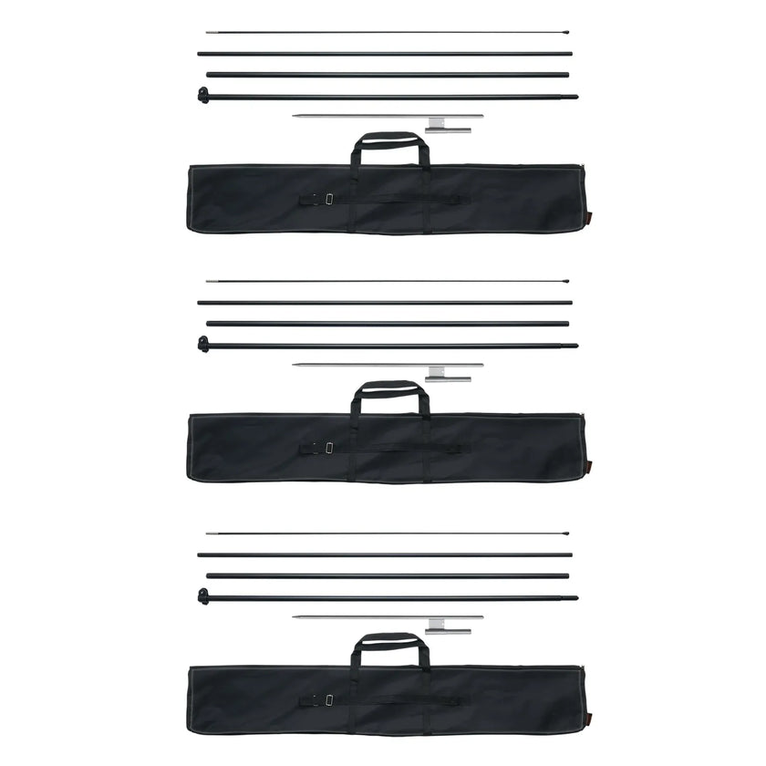 VEVOR Feather Flag Pole Kit 3 Packs Swooper Flag Pole 16.3 ft with Ground Stakes
