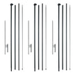 VEVOR Feather Flag Pole Kit 3 Packs Swooper Flag Pole 16.3 ft with Ground Stakes