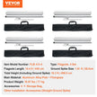 VEVOR Feather Flag Pole Kit 4 Packs Swooper Flag Pole 16.3 ft with Ground Stakes