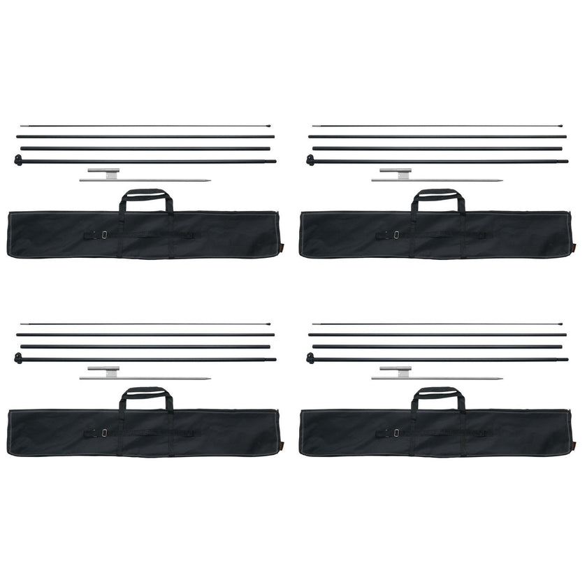 VEVOR Feather Flag Pole Kit 4 Packs Swooper Flag Pole 16.3 ft with Ground Stakes