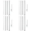 VEVOR Feather Flag Pole Kit 4 Packs Swooper Flag Pole 16.3 ft with Ground Stakes