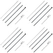 VEVOR Feather Flag Pole Kit 4 Packs Swooper Flag Pole 16.3 ft with Ground Stakes