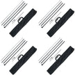 VEVOR Feather Flag Pole Kit 4 Packs Swooper Flag Pole 16.3 ft with Ground Stakes