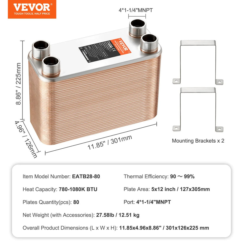 VEVOR Heat Exchanger, 5