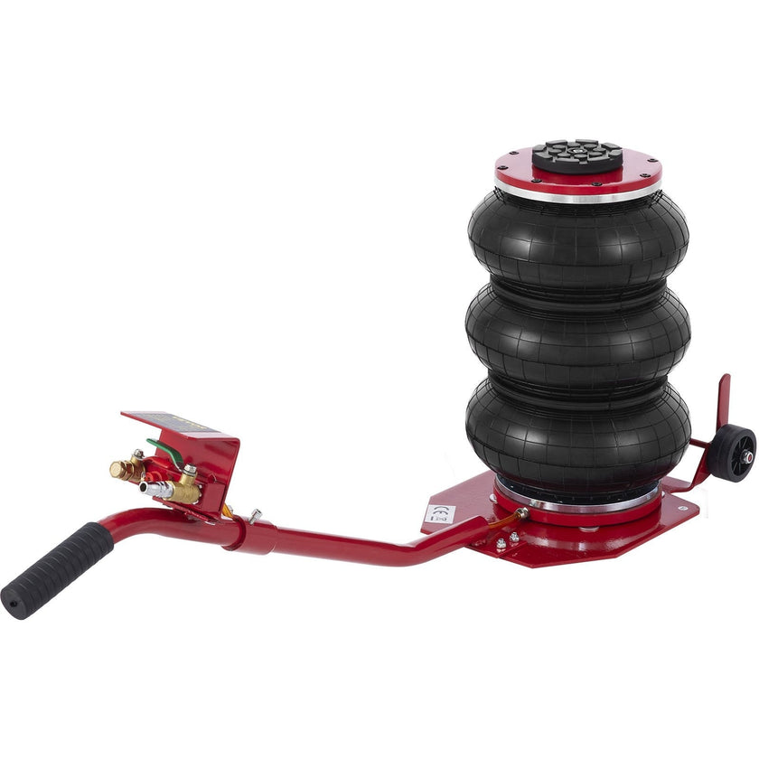 VEVOR Triple Bag Air Jack 3 Ton 6600lbs Pneumatic Car Jack Red Air Jack Portable Lifting Up to 16 Inch