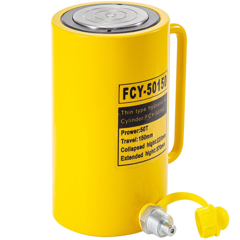 50 Tons 6'' Stroke Single Acting Hydraulic Cylinder Jack Ram Heavy Duty