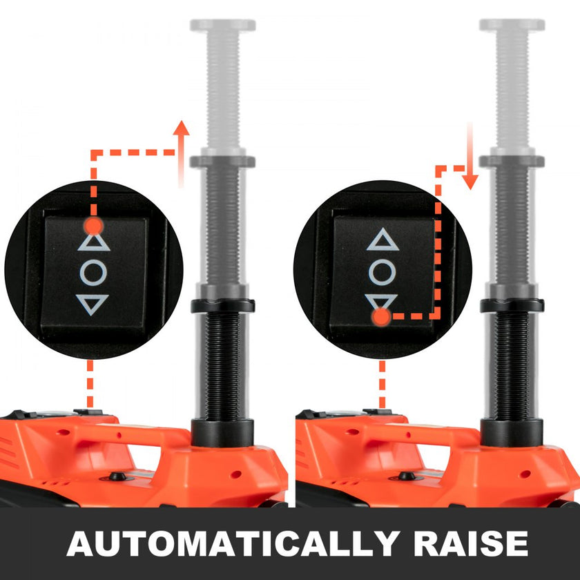 VEVOR Electric Scissor Jack 5T 12V DC with Electric Impact Wrench, All in One Electric Car Jack 11023lb, with LED Flashlight for Vehicle Repairing and Tire Replacing Portable Tool Case