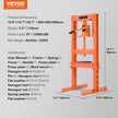 VEVOR Hydraulic Shop Press, 6 Ton H-Frame Hydraulic Garage/Shop Floor Press, Adjustable Shop Press with Press Plates, Heavy Duty Hydraulic Press for Garage, Shop, Workshop