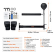 VEVOR Wall Mount Boxing Spinning Bar, Spinning Bar with Punching Ball, Adjustable Boxing Speed Trainer, Reflex Boxing Bar with Gloves, Boxing Training Equipment for Kickboxing, MMA, Fitness