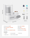 VEVOR Faucet Mount Water Filters Sink Water Purifier for Kitchen White Vertical