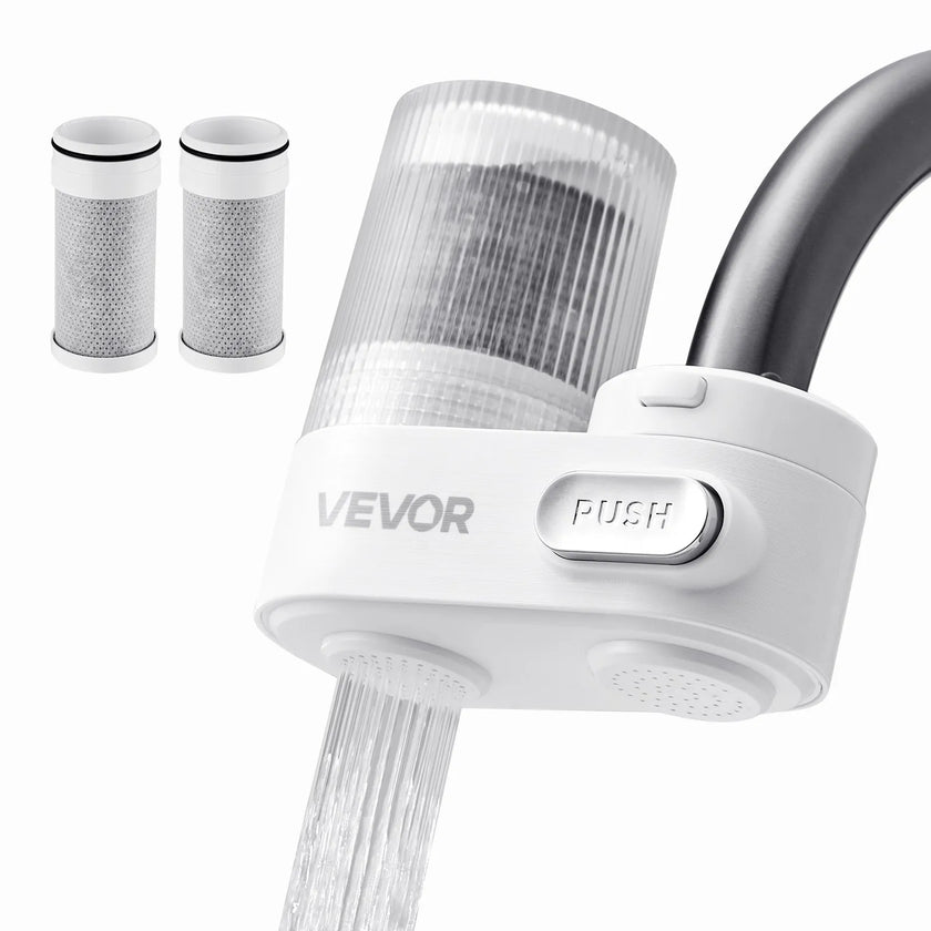 VEVOR Faucet Mount Water Filters Sink Water Purifier for Kitchen White Vertical