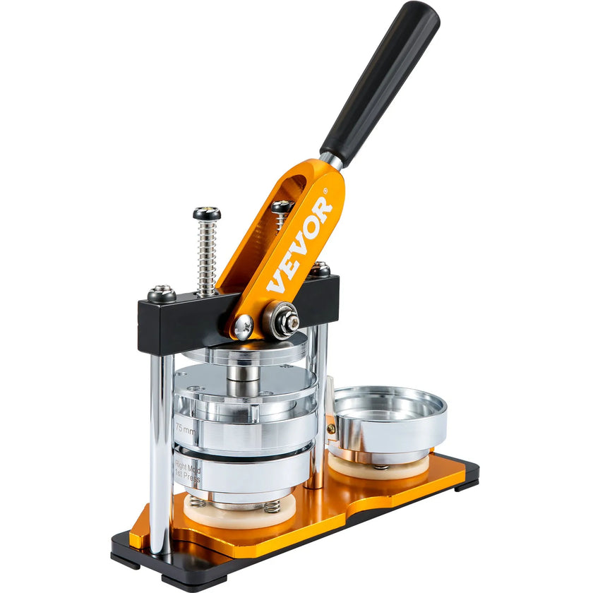 VEVOR Button Maker Machine, 75 mm (3 inch) Badge Punch Press Kit, Children DIY Gifts Pin Maker, Button Making Supplies with 100pcs Button Parts & Circle Cutter & Magic Book