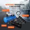 VEVOR Train Horns Kit, 4 Trumpet Air Horn Kit, 150dB Train Horns for Pickup Trucks, 12V 120 psi Air Compressor 1.6 Gal/6 L Tank with Gauge for Any 12V Vehicle Car Truck Train Van Boat