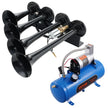 VEVOR Train Horns Kit, 4 Trumpet Air Horn Kit, 150dB Train Horns for Pickup Trucks, 12V 120 psi Air Compressor 1.6 Gal/6 L Tank with Gauge for Any 12V Vehicle Car Truck Train Van Boat
