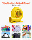 VEVOR Inflatable Bounce House Blower 0.5&0.6HP 450W for Commercial Bounce House