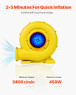 VEVOR Inflatable Bounce House Blower 0.5&0.6HP 450W for Commercial Bounce House