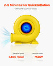 VEVOR Inflatable Bounce House Blower 0.9&1HP 750W for Commercial Bounce House