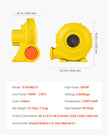 VEVOR Inflatable Bounce House Blower 1&1.3HP 950W for Commercial Bounce House