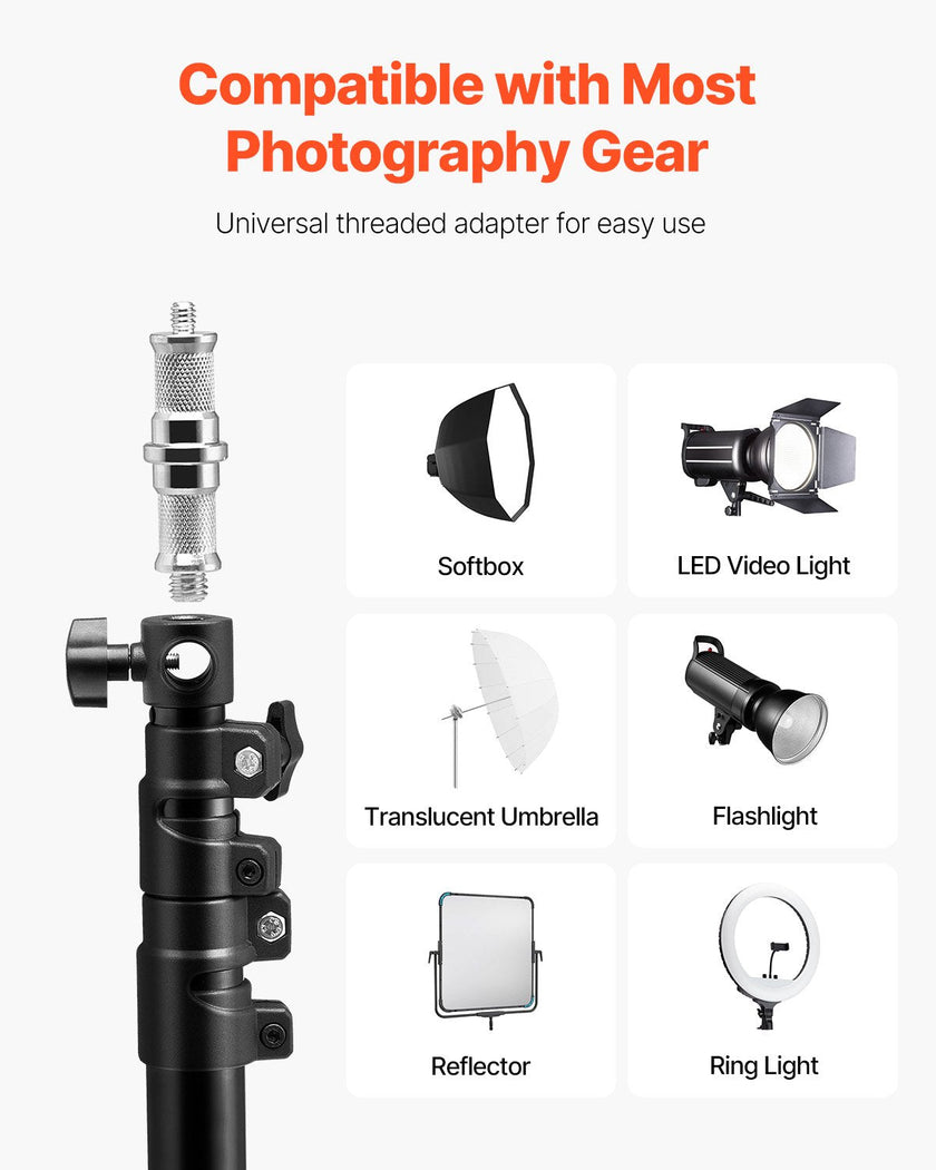 VEVOR Wall Mount Triangle Boom Arm Light Stand 39.37in/100cm Ring Light Support