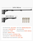VEVOR Wall Mount Triangle Boom Arm Light Stand 39.37in/100cm Ring Light Support