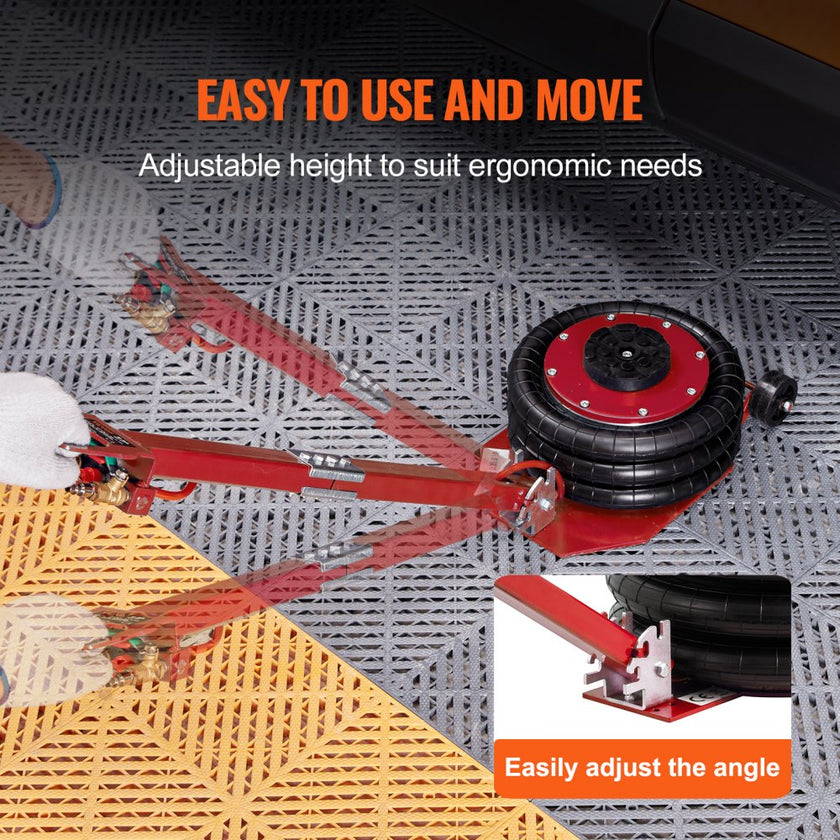 VEVOR Air Jack, 3 Ton/6600 lbs Triple Bag Air Jack, Airbag Jack with Six Steel Pipes, Lift up to 17.7