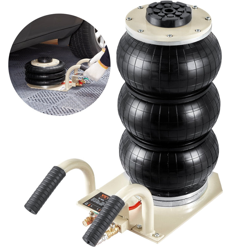 VEVOR Triple Bag Air Jack 3 Ton/6600 lbs Pneumatic Jack for Car SUV Lifting