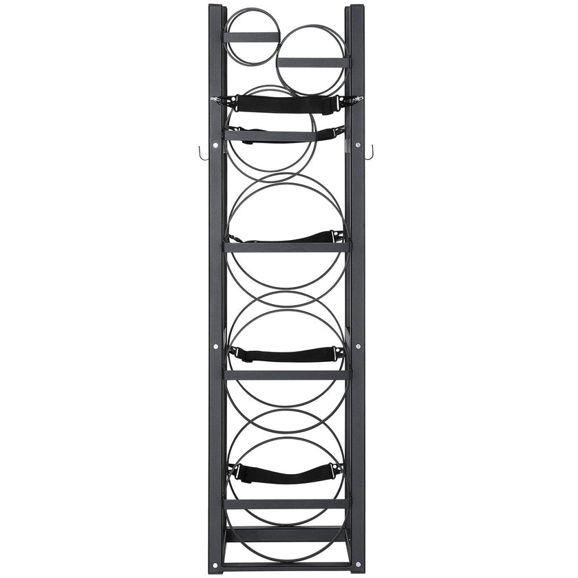 VEVOR Refrigerant Tank Rack, with 3 x 30lbs and Other 3 Small Bottle Tanks, Cylinder Tank Rack 12.79x12.99x47.12 in, Refrigerant Cylinder Rack and Holders for Freon, Gases, Oxygen, Nitrogen