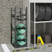 VEVOR Refrigerant Tank Rack, with 2 x 30lbs and Other 3 Small Bottle Tanks, Cylinder Tank Rack 12.79x12.99x47.12 in, Refrigerant Cylinder Rack and Holders for Freon, Gases, Oxygen, Nitrogen