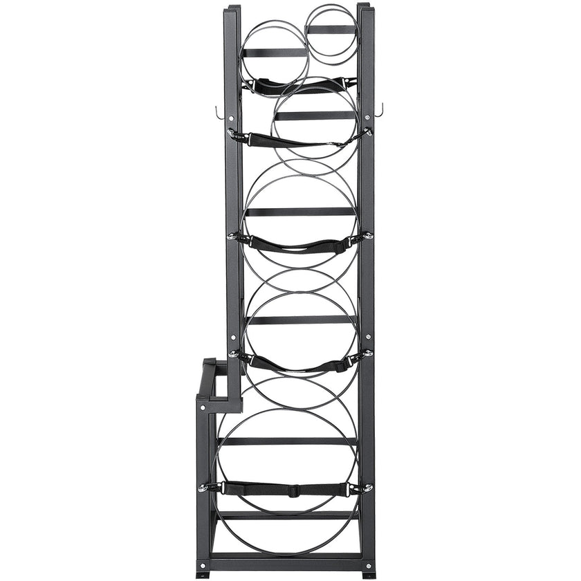 VEVOR Refrigerant Tank Rack, with 1 x 50lb, 2 x 30lb and Other 3 Small Bottle Tanks, Cylinder Tank Rack 15.55x12.99x49.8 in, Refrigerant Cylinder Rack and Holders for Freon, Gases, Oxygen, Nitrogen