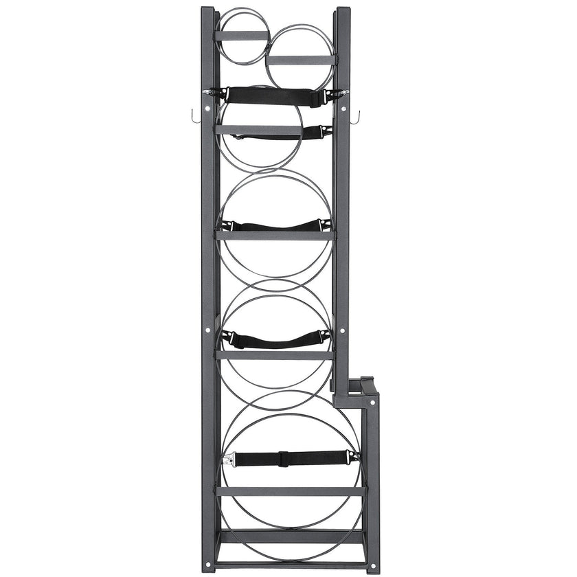 VEVOR Refrigerant Tank Rack, with 1 x 50lb, 2 x 30lb and Other 3 Small Bottle Tanks, Cylinder Tank Rack 15.55x12.99x49.8 in, Refrigerant Cylinder Rack and Holders for Freon, Gases, Oxygen, Nitrogen