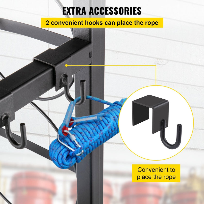 VEVOR Refrigerant Tank Rack with 2-30lb and Other 3 Saving Space Cylinder Tank Rack 889mm Refrigerant Cylinder Rack Gas Cylinder Racks and Holders for Gas Oxygen Nitrogen Storage