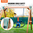 VEVOR A-Frame Middle Swing Brackets, Heavy Duty Carbon Steel Swing Set Hardware with Mounting Hardware, DIY Swing Set Bracket Swing Set Kit for 2 (4x4) Legs & 1 (4x6) Beam, Green