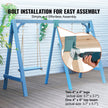VEVOR A-Frame Middle Swing Brackets, Heavy Duty Carbon Steel Swing Set Hardware with Mounting Hardware, DIY Swing Set Bracket Swing Set Kit for 2 (4x4) Legs & 1 (4x6) Beam, Green