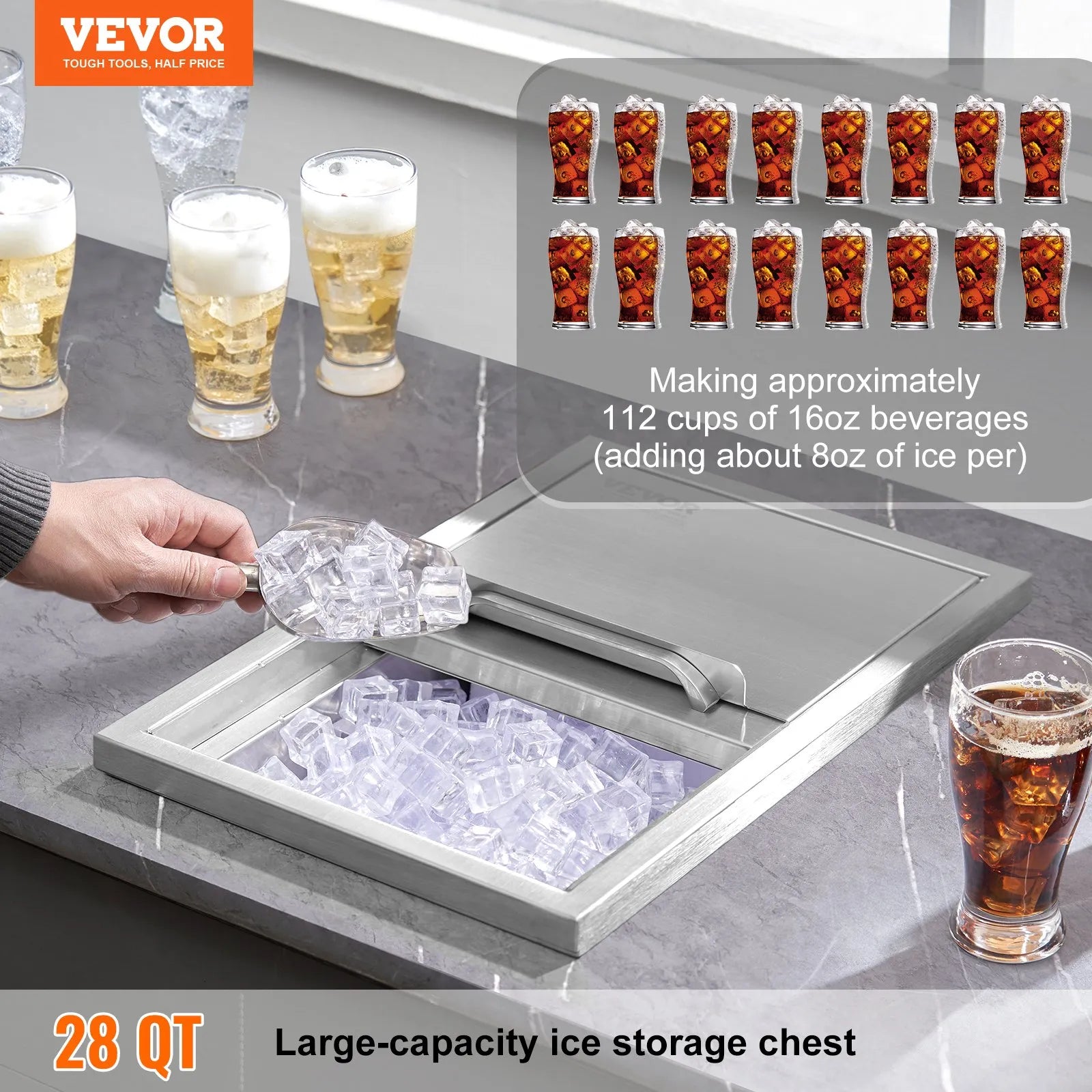 VEVOR Drop in Ice Chest, 18