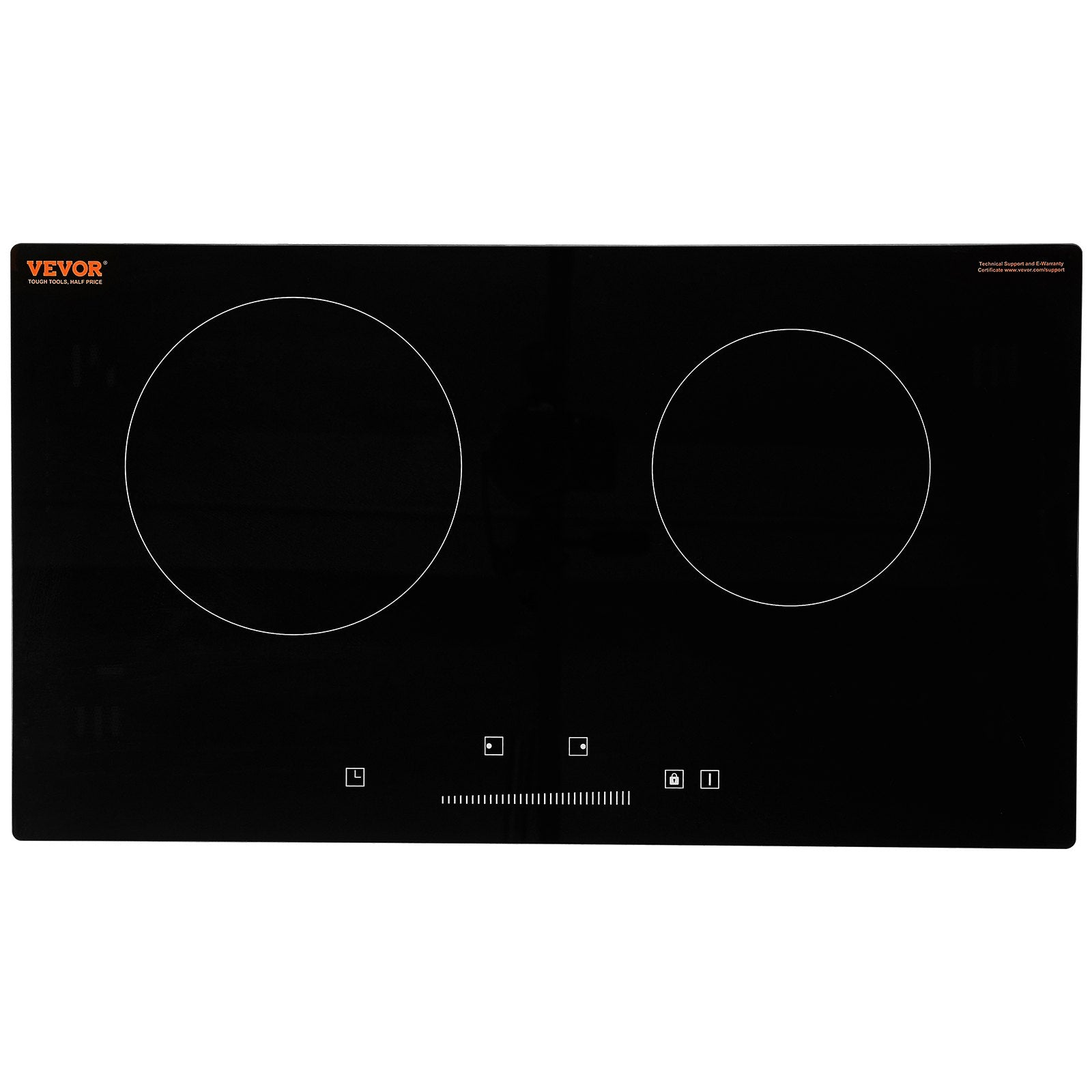 VEVOR Built-in Electric Cooktop Radiant Ceramic Cooktop 2 Burners 23.6x13.3 inch