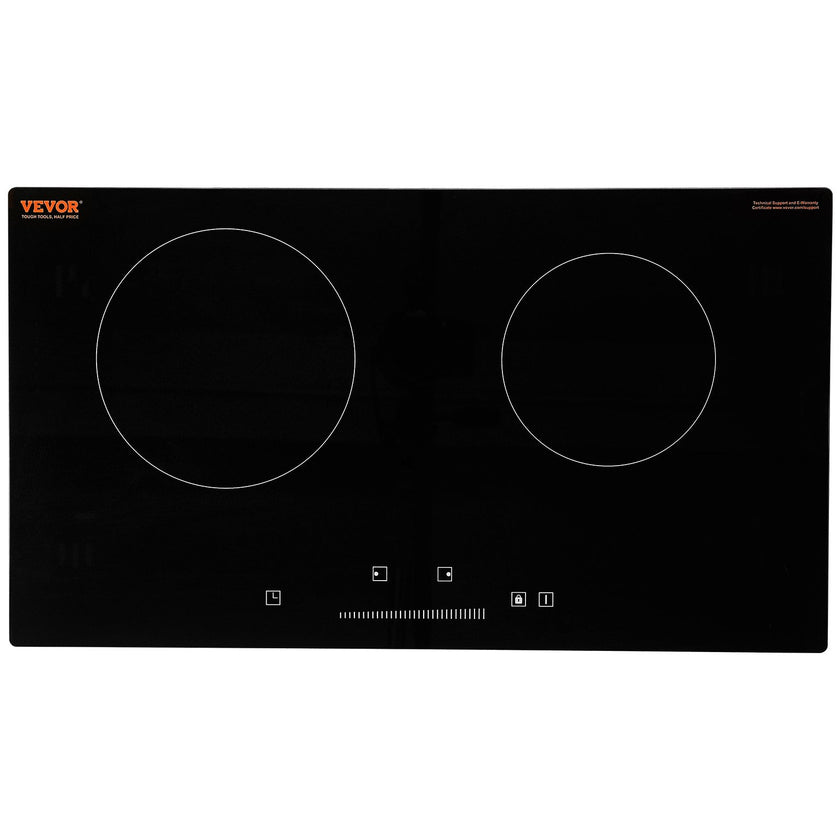 VEVOR Built-in Electric Cooktop Radiant Ceramic Cooktop 2 Burners 23.6x13.3 inch