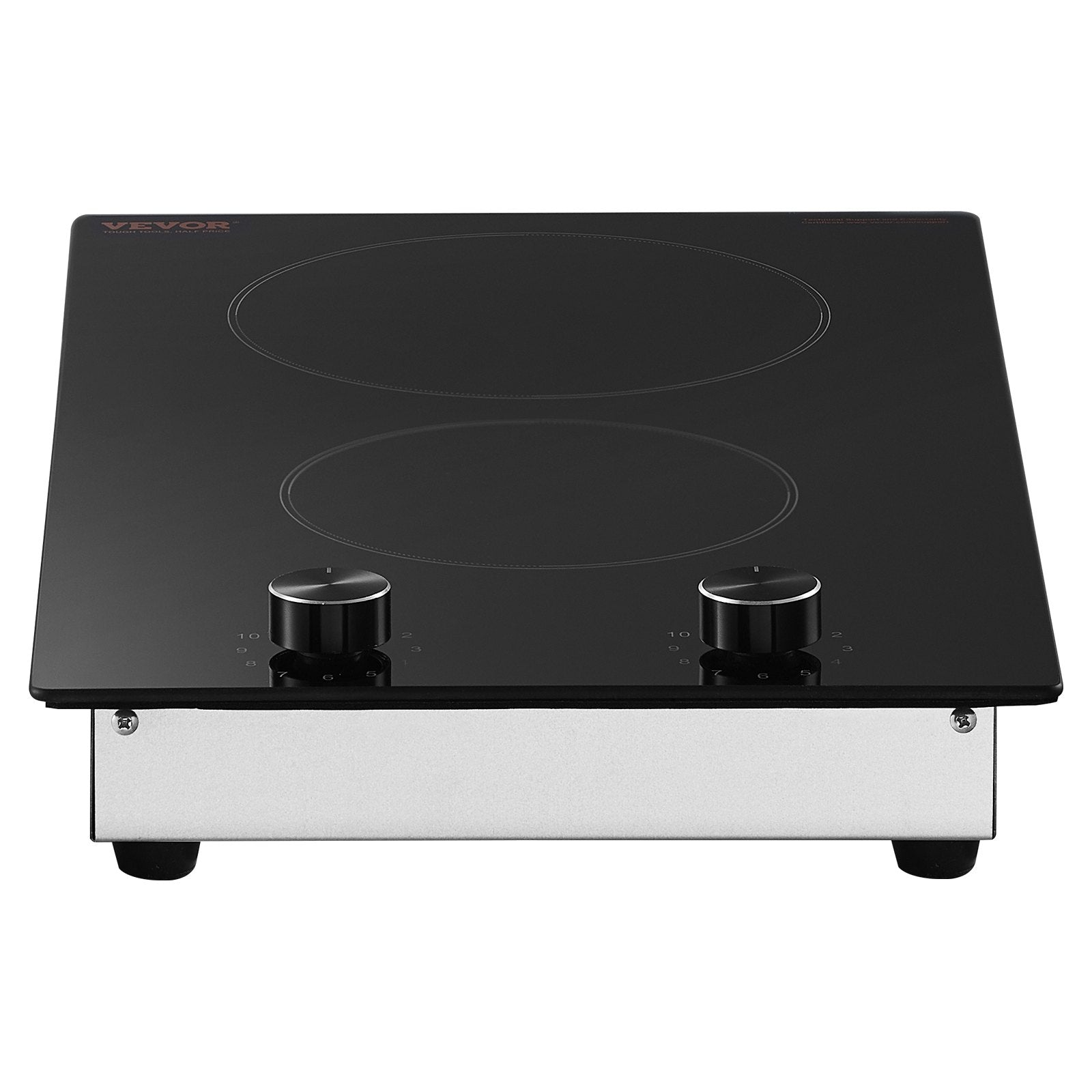 VEVOR Built-in Electric Cooktop Radiant Ceramic Cooktop 2 Burners 20.1x11.6 inch