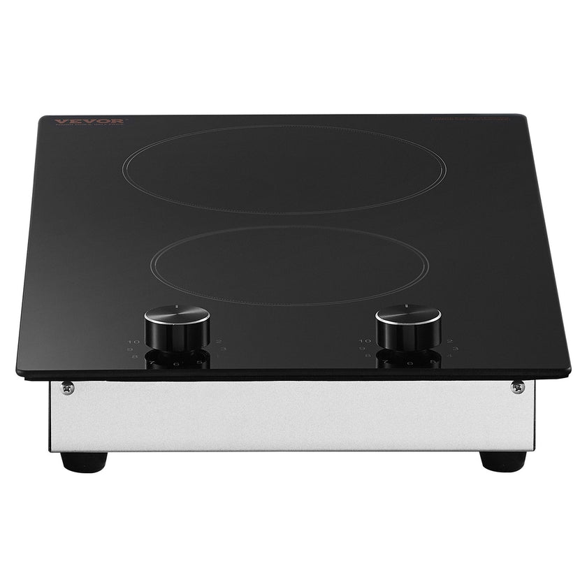 VEVOR Built-in Electric Cooktop Radiant Ceramic Cooktop 2 Burners 20.1x11.6 inch