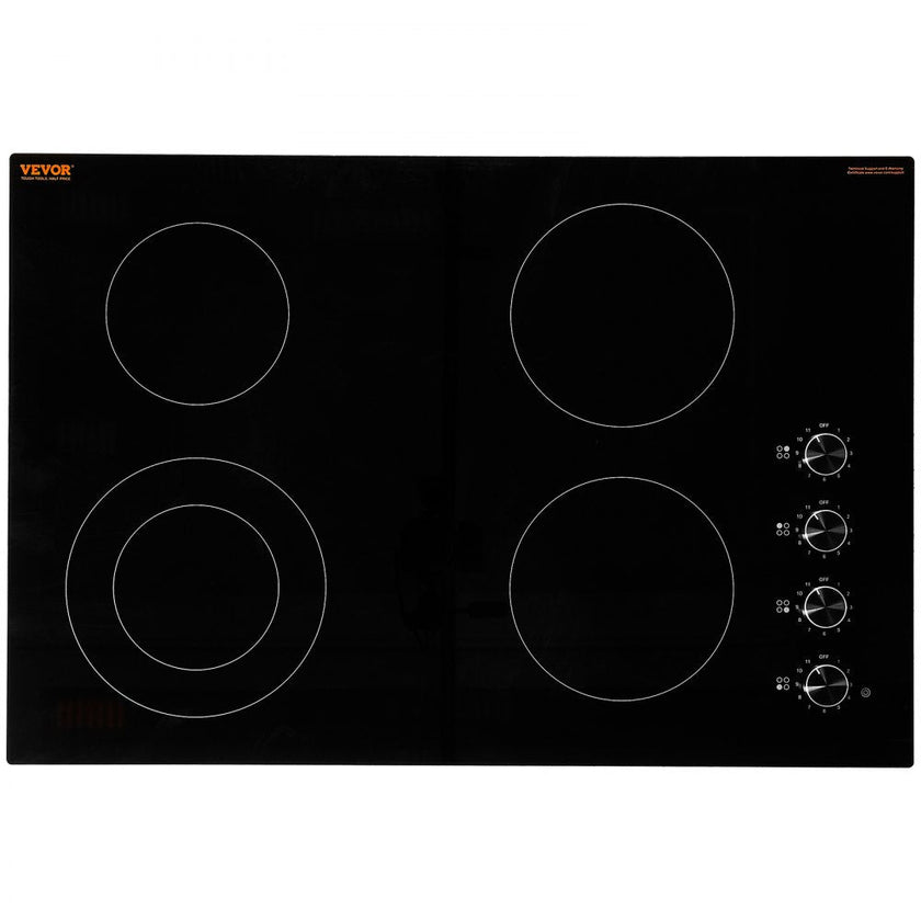 VEVOR Built-in Electric Cooktop Radiant Ceramic Cooktop 4 Burners 30.3x20.5 inch