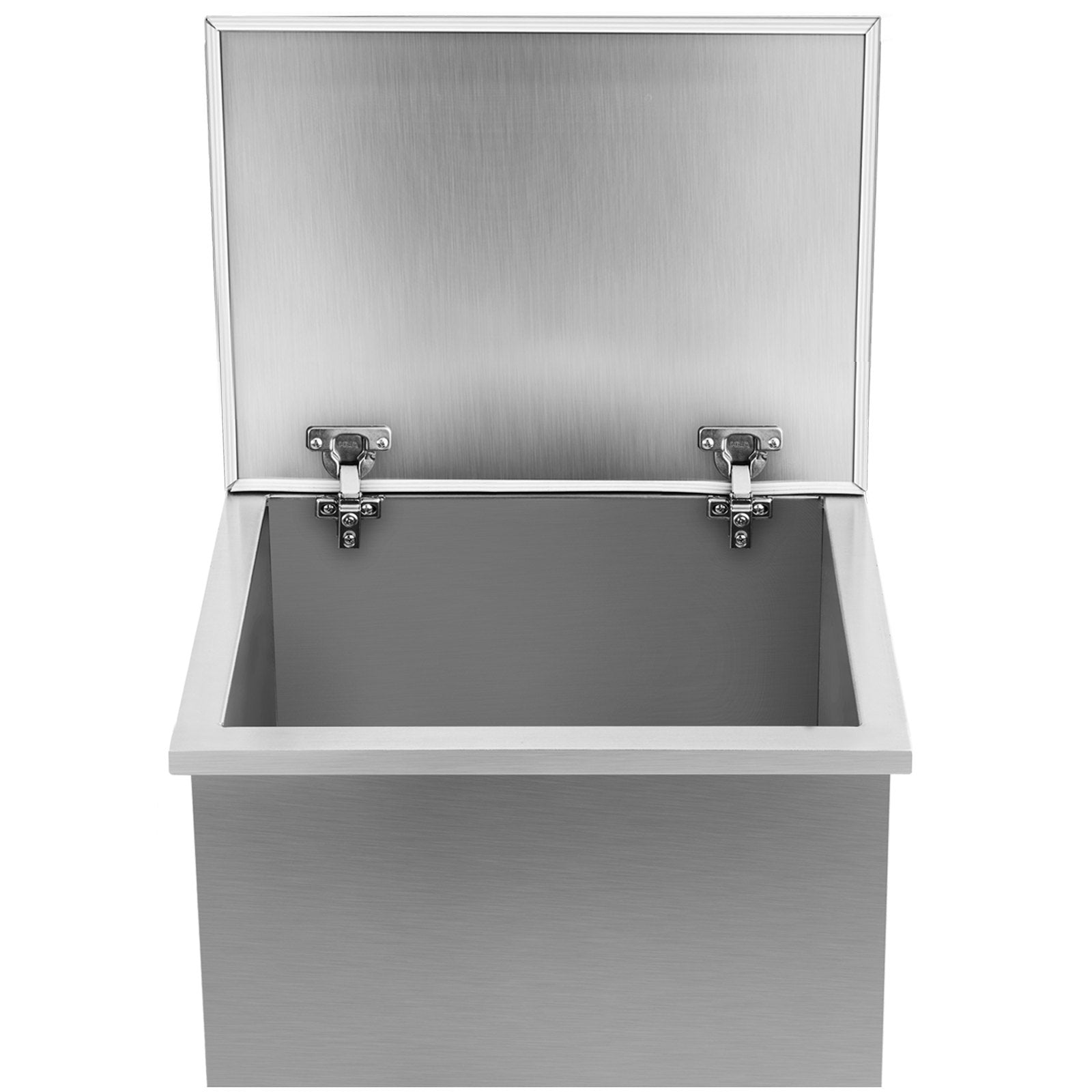 VEVOR Drop in Ice Bin Chest 28x14 inch Drop in Cooler Stainless Steel Outdoor Drop in Ice Chest with Cover Bar Ice Bin 65.4 qt Drop in Wine Drops Drain-Pipe and Drain Plug Included for Cold Wine Beer